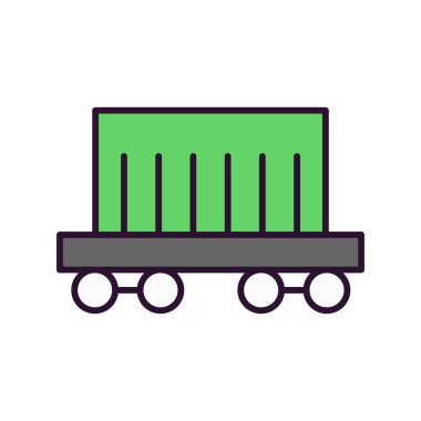 vektör Kargo Treni simgesi 