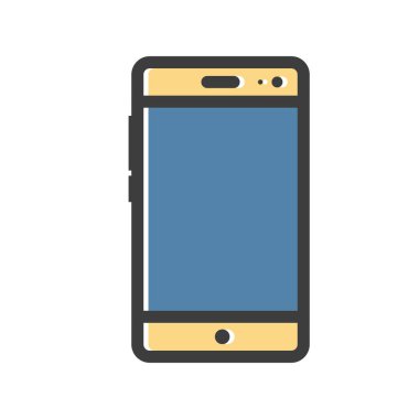 Akıllı telefon simgesi. Web için tablet vektör simgelerinin düz çizimi