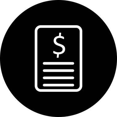 Beyaz arkaplanda vektör Bill düz simgesi