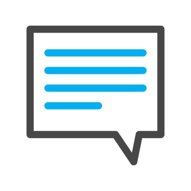 Beyaz arkaplanda Chat düz simgesi