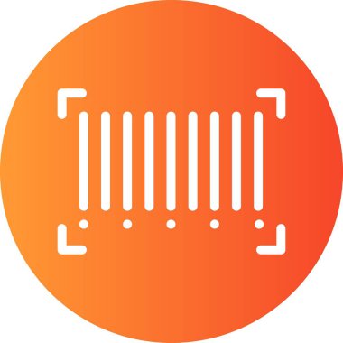  Beyaz arkaplandaki vektör Barkod düz simgesi