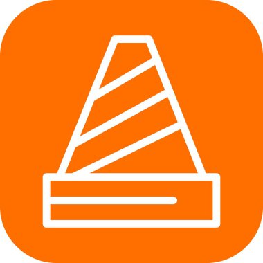 turuncu üçgen vektör simgesi