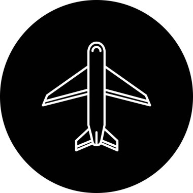 Uçak vektör simgesi. seyahat sembolü. uçuş işareti.