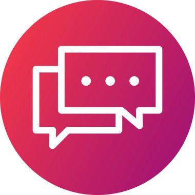 Beyaz arkaplanda Chat düz simgesi