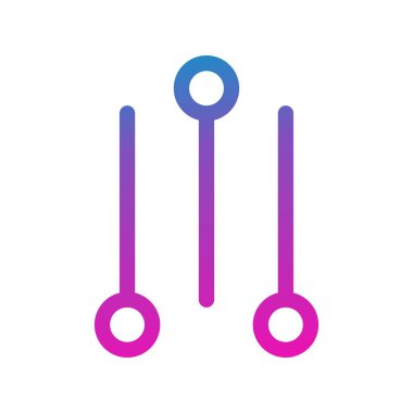 Beyaz arkaplanda vektör dengeli düz simge