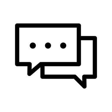 vektör Sohbeti düz simgesi