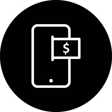 Vektör Mobil bankacılık simgesi 