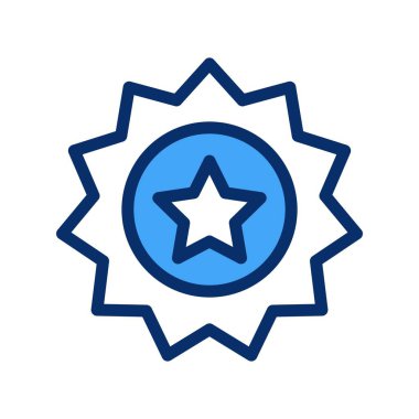  Beyaz arkaplanda vektör ödülü düz simgesi