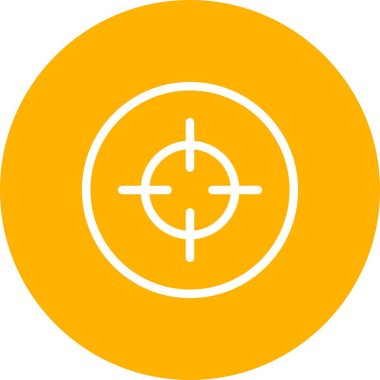 Beyaz arkaplanda düz simge hedefle