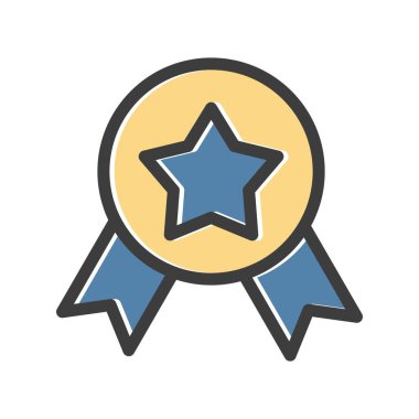 Madalya simgesi, vektör illüstrasyonu