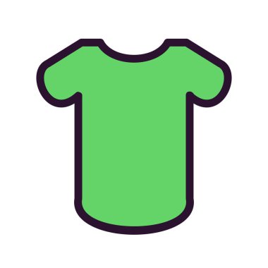 Düz renkli tişört ikonu. vektör illüstrasyonu