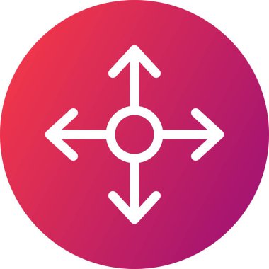 Beyaz arkaplanda vektör Yönleri düz simgesi