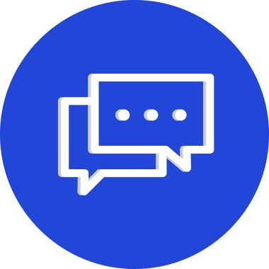 Beyaz arkaplanda Chat düz simgesi