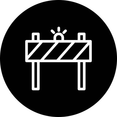 Trafik engeli simgesi vektör illüstrasyon grafik tasarımı