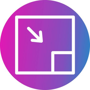 Beyaz arkaplan üzerindeki düz simgeyi büyüt