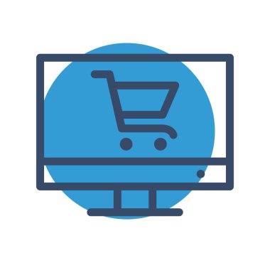 vektör çevrimiçi alışveriş simgesi 