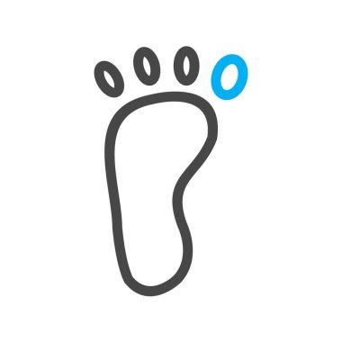 ayak izi simgesi, vektör illüstrasyonu