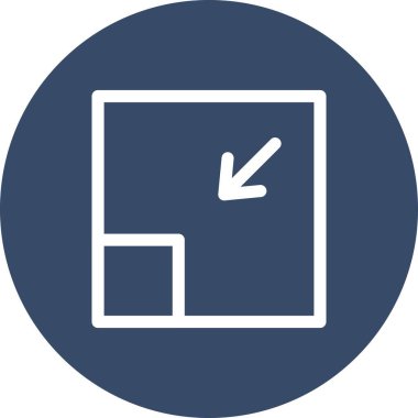 Beyaz arkaplan üzerindeki düz simgeyi büyüt