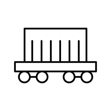 vektör Kargo Treni simgesi 