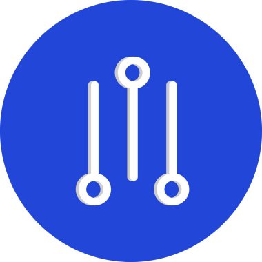 Beyaz arkaplanda vektör dengeli düz simge