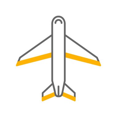 Uçak ikonu. vektör illüstrasyonu