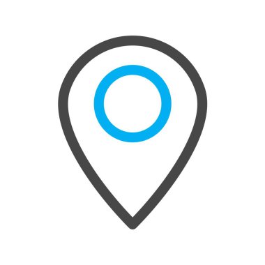 Beyaz arkaplanda vektör Konumu düz simgesi