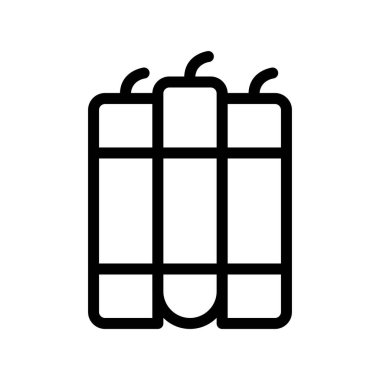 Beyaz arkaplanda siyah renkli hediye kutusu simgesi var. vektör illüstrasyonu