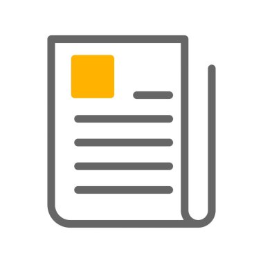 Vektör gazete düz simgesi