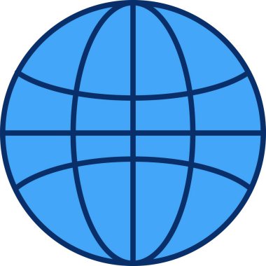 Dünya küresel vektör simgesi
