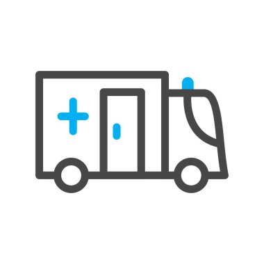 ambulans simgesi, vektör illüstrasyonu