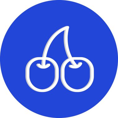 Mavi ve beyaz bir ikonun vektör illüstrasyonu