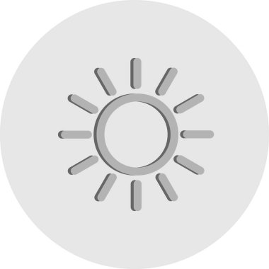  Beyaz arkaplandaki vektör Sun düz simgesi