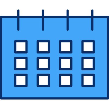 Beyaz arkaplanda takvim simgesi