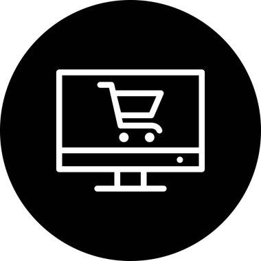 vektör çevrimiçi alışveriş simgesi 