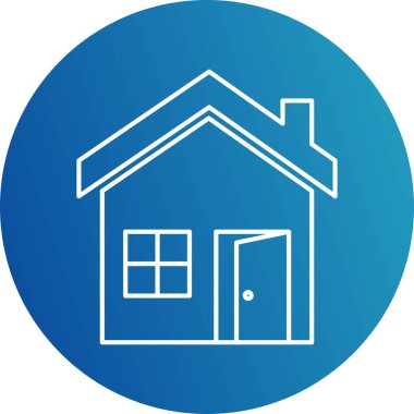 Modern ev simgesinin vektör illüstrasyonu