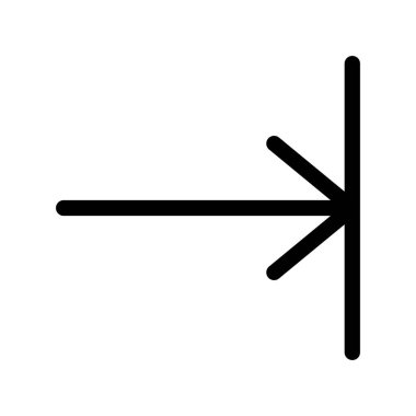 Beyaz arkaplanda sağ düz simge