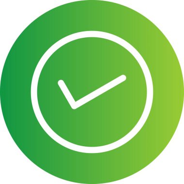 Beyaz arkaplanda düz simge kabul et