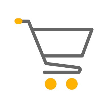 Alışveriş arabası simgesi, vektör illüstrasyonu