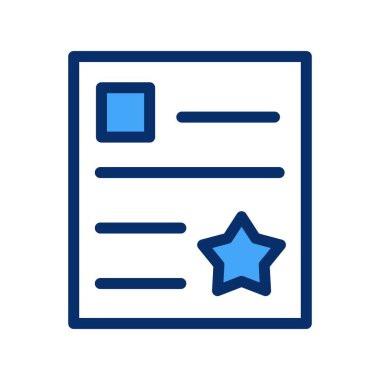 belge simgesi vektör illüstrasyonu