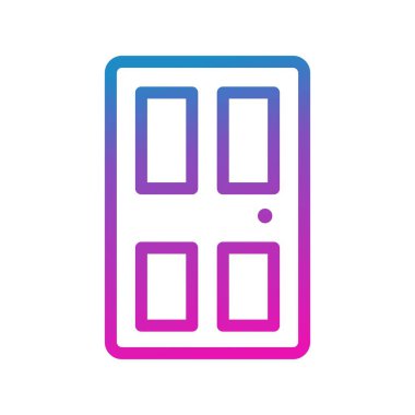 Modern b 'nin vektör illüstrasyonunda sim kart simgesi yok