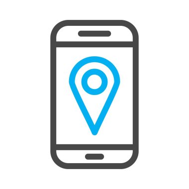 Vektör mobil harita simgesi 