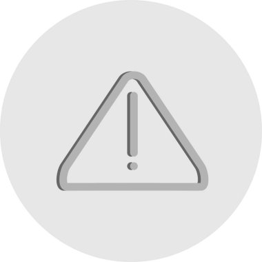 Beyaz arkaplanda Tehlikeli düz simge