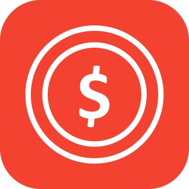 Dolar işareti vektör simgesi