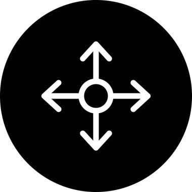 Beyaz arkaplanda vektör Yönleri düz simgesi