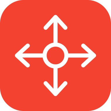 Beyaz arkaplanda vektör Yönleri düz simgesi