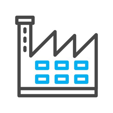 Fabrika simgesi vektör illüstrasyonu
