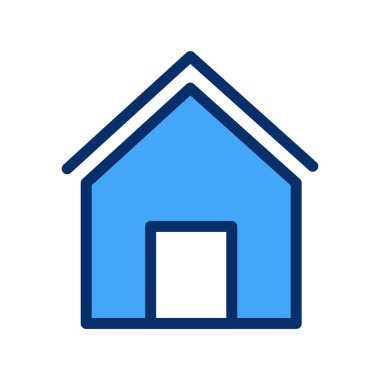 Beyaz arkaplanda ev simgesi vektörü izole edildi