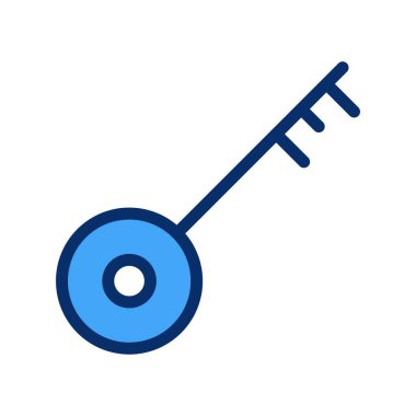 Basit anahtar simgesi, vektör illüstrasyonu