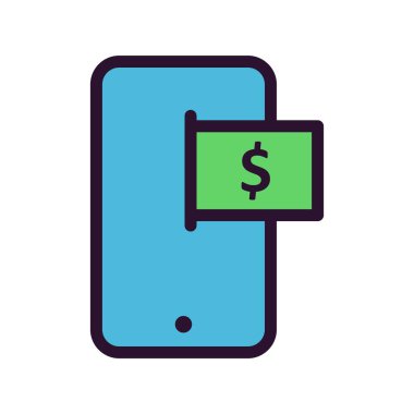 Vektör Mobil bankacılık simgesi 