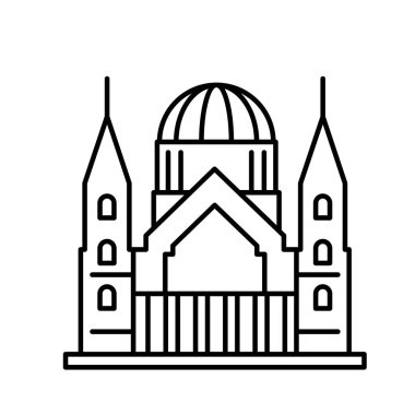 Kilise ikonu. düz tasarım biçimi